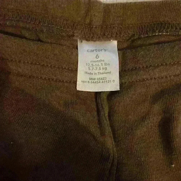 Carter's Pink Cardigan with ruffled button front, w/ Brown pants , 6 months - Picture 3 of 10